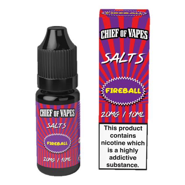 Fireball E Liquid Nic Salts 10ml Available in 10 & 20mg Nicotine.