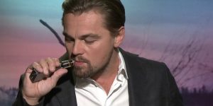 One Of The Top 5 World Globally Famous Celebrity Leonardo DiCaprio Loving A Vape (Inhaling Vapour With An E-Cigarette) Pictured in 2021